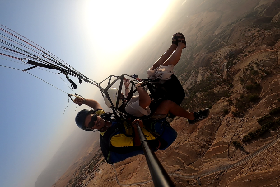 Paragliding over Tkarkuste & Atlas Mnt Views